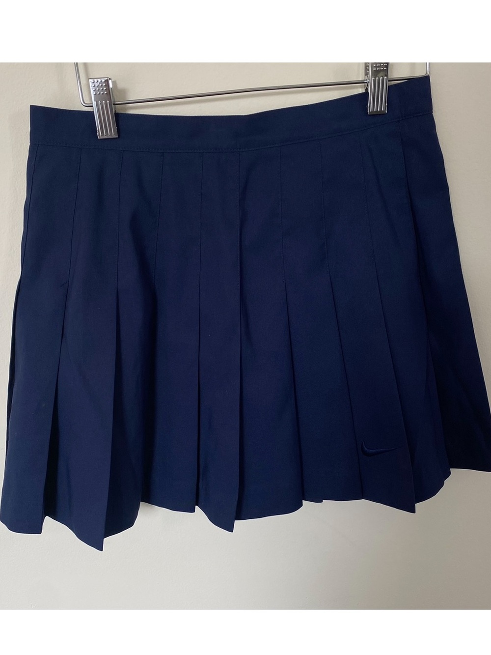 Vintage 80s 90s Nike Women’s Navy Pleated Tennis Skirt Size M - Picture 2 of 6